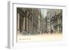 Colorized Wall Street Scene, New York City-null-Framed Art Print