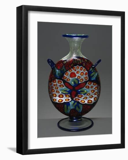 Colorless Blown Glass Vase with Murrine Decoration, 1914-1916-Umberto Boccioni-Framed Giclee Print