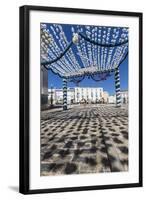 Colors and Decoration in the Pedestrian Centre of Tavira on a Sunny Summer Day, Faro, Algarve-Roberto Moiola-Framed Photographic Print