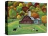 Colors of Autumn Barnyard-Cheryl Bartley-Stretched Canvas