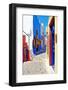 Colors of Greece - Pictorial Streets of Cycladic Islands-Maugli-l-Framed Photographic Print
