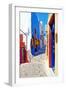 Colors of Greece - Pictorial Streets of Cycladic Islands-Maugli-l-Framed Photographic Print