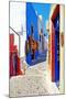 Colors of Greece - Pictorial Streets of Cycladic Islands-Maugli-l-Mounted Photographic Print