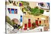 Colors of Greece - Santorini-Maugli-l-Stretched Canvas