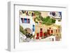 Colors of Greece - Santorini-Maugli-l-Framed Photographic Print