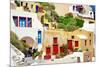 Colors of Greece - Santorini-Maugli-l-Mounted Photographic Print