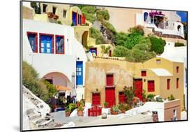 Colors of Greece - Santorini-Maugli-l-Mounted Photographic Print