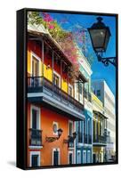 Colors Of Old San Juan I-George Oze-Framed Stretched Canvas