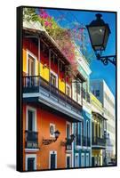 Colors Of Old San Juan I-George Oze-Framed Stretched Canvas