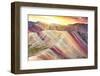 Colors of Peru - Palcoyo Rainbow Mountain-Philippe HUGONNARD-Framed Photographic Print