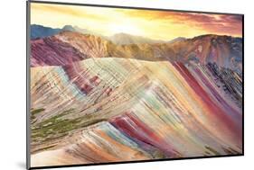 Colors of Peru - Palcoyo Rainbow Mountain-Philippe HUGONNARD-Mounted Photographic Print