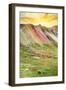 Colors of Peru - Rainbow Mountain at Sunset-Philippe HUGONNARD-Framed Photographic Print