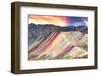 Colors of Peru - Sunset Palcoyo Mountain-Philippe HUGONNARD-Framed Photographic Print