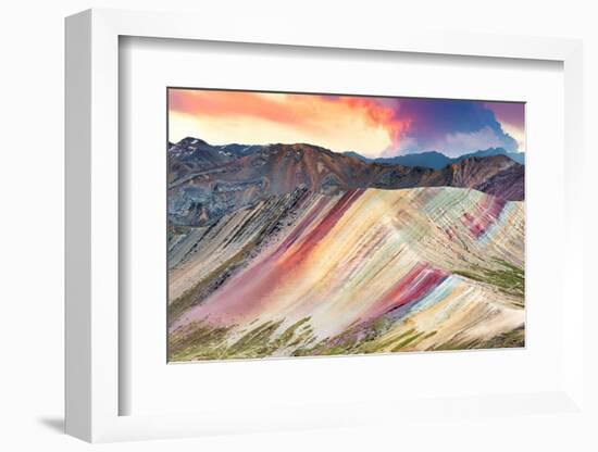 Colors of Peru - Sunset Palcoyo Mountain-Philippe HUGONNARD-Framed Photographic Print