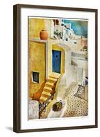 Colors of Santorini - Artistic Picture-Maugli-l-Framed Photographic Print