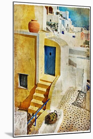 Colors of Santorini - Artistic Picture-Maugli-l-Mounted Photographic Print