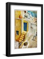 Colors of Santorini - Artistic Picture-Maugli-l-Framed Photographic Print