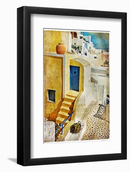 Colors of Santorini - Artistic Picture-Maugli-l-Framed Photographic Print