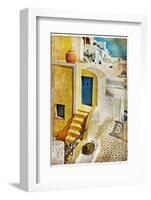 Colors of Santorini - Artistic Picture-Maugli-l-Framed Photographic Print