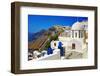 Colors of Santorini - Pictorial Fira Town-Maugli-l-Framed Photographic Print