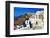 Colors of Santorini - Pictorial Fira Town-Maugli-l-Framed Photographic Print