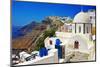 Colors of Santorini - Pictorial Fira Town-Maugli-l-Mounted Photographic Print