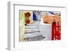 Colors of Santorini Series - Pictorial Detail of Oia Village-Maugli-l-Framed Photographic Print