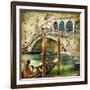 Colors Of Venice - Artwork In Painting Style From My Italian Series-Maugli-l-Framed Art Print