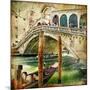 Colors Of Venice - Artwork In Painting Style From My Italian Series-Maugli-l-Mounted Art Print