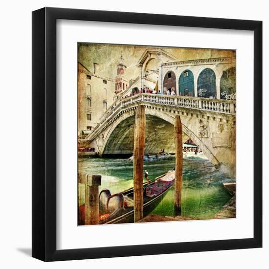 Colors Of Venice - Artwork In Painting Style From My Italian Series-Maugli-l-Framed Art Print