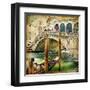 Colors Of Venice - Artwork In Painting Style From My Italian Series-Maugli-l-Framed Art Print