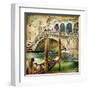 Colors Of Venice - Artwork In Painting Style From My Italian Series-Maugli-l-Framed Art Print