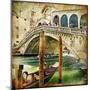 Colors Of Venice - Artwork In Painting Style From My Italian Series-Maugli-l-Mounted Art Print