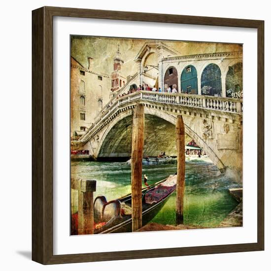 Colors Of Venice - Artwork In Painting Style From My Italian Series-Maugli-l-Framed Art Print