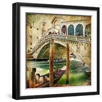 Colors Of Venice - Artwork In Painting Style From My Italian Series-Maugli-l-Framed Art Print