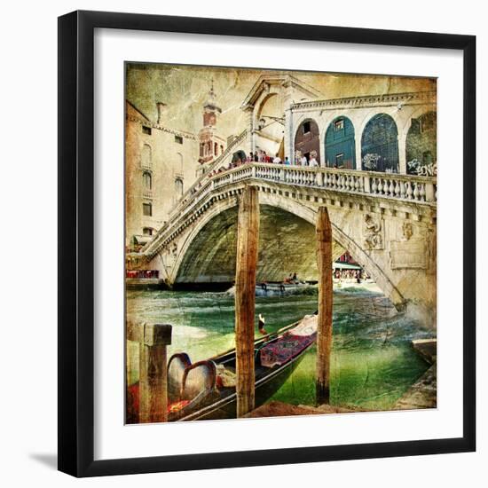 Colors Of Venice - Artwork In Painting Style From My Italian Series-Maugli-l-Framed Art Print