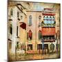 Colors Of Venice - Artwork In Painting Style Series-Maugli-l-Mounted Art Print