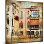 Colors Of Venice - Artwork In Painting Style Series-Maugli-l-Mounted Art Print