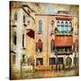 Colors Of Venice - Artwork In Painting Style Series-Maugli-l-Stretched Canvas