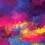 Abstract Geometrical Triangles Background-ColorValley-Mounted Art Print