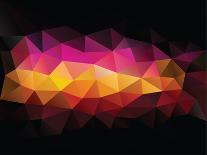 Abstract Geometrical Triangles Background-ColorValley-Mounted Art Print