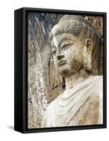 Colossal Buddha Sculpture at Fengxian Temple of Longmen Grottoes-Xiaoyang Liu-Framed Stretched Canvas
