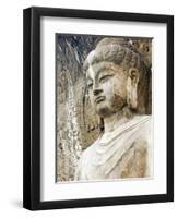 Colossal Buddha Sculpture at Fengxian Temple of Longmen Grottoes-Xiaoyang Liu-Framed Photographic Print