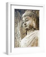 Colossal Buddha Sculpture at Fengxian Temple of Longmen Grottoes-Xiaoyang Liu-Framed Photographic Print