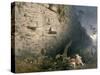 Colossal Head at Izamal, from 'Views of Ancient Monuments in Central America, Chiapas and…-Frederick Catherwood-Stretched Canvas