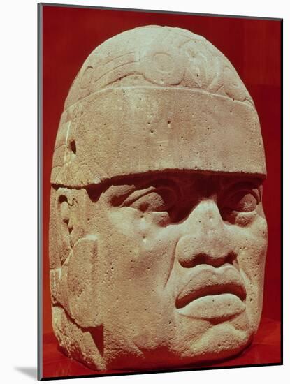 Colossal Head, Olmec-null-Mounted Giclee Print