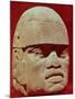 Colossal Head, Olmec-null-Mounted Giclee Print