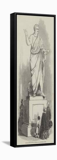 Colossal Marble Statue of O'Connell, Royal Exchange, Dublin-null-Framed Stretched Canvas