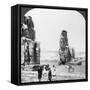 Colossal 'Memnon' Statues at Thebes, Egypt, 1905-Underwood & Underwood-Framed Stretched Canvas