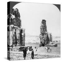 Colossal 'Memnon' Statues at Thebes, Egypt, 1905-Underwood & Underwood-Stretched Canvas